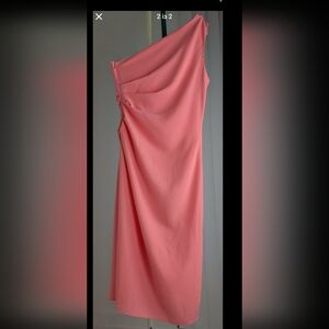 Trina Turk One Shoulder Coral Dress